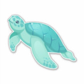 Sticker tortue d'aquarelle (Devant)