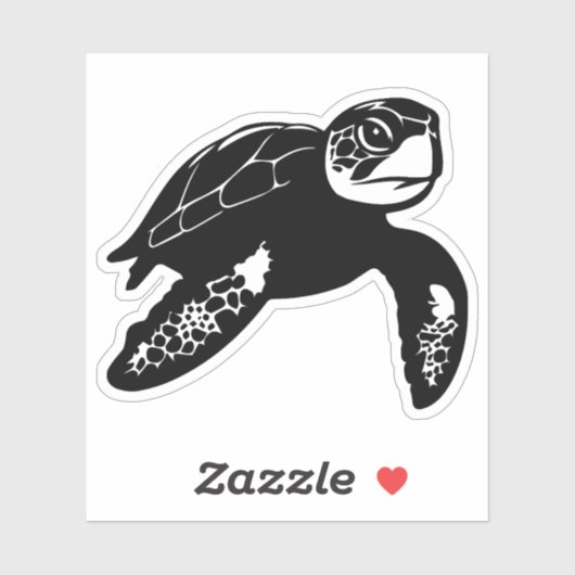Sticker tortue de mer (Feuille)
