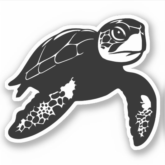 Sticker tortue de mer (Devant)
