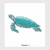 Sticker Tortue de mer (Feuille)