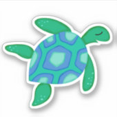 Sticker Tortue de mer verte (Devant)