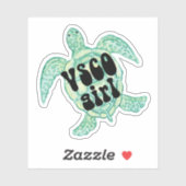 Sticker Tortue de mer vsco fille (Feuille)