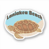Sticker Tortue de plage de Laniakea (Devant)