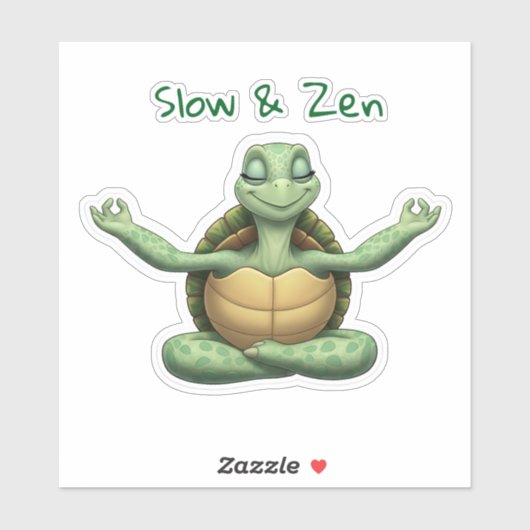 Sticker Tortue de Yoga (Feuille)