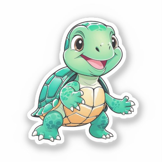 Sticker Tortue drôle (Recto)
