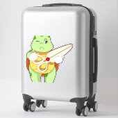 Sticker Tortue en coiffeur avec ciseaux (Sur valise)
