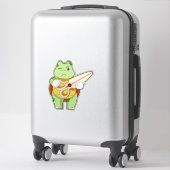 Sticker Tortue en coiffeur avec des ciseaux (Sur valise)