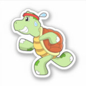 Sticker Tortue en tant que coureur (Devant)