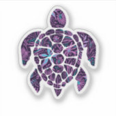 Sticker Tortue florale (Devant)