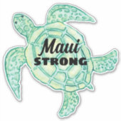 Sticker Tortue marine Maui Strong (Devant)