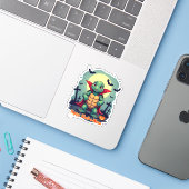 Sticker Tortue Shell-o-Ween (Ordinateur portable avec iPhone)