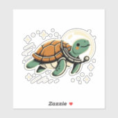 Sticker Tortue spatiale (Feuille)
