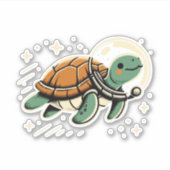 Sticker Tortue spatiale (Devant)