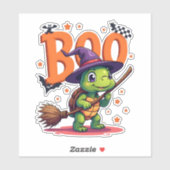 Sticker Tortue Tortue Boo Sorcière Trick Ou Traiter Hallow (Feuille)