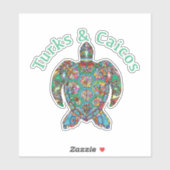 Sticker Tortue Tribale de Tur Caicos (Feuille)