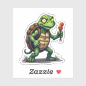 Sticker Tortue Zombie (Feuille)