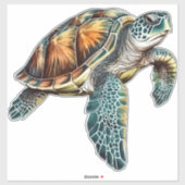 Sticker Tortues Conception Sous-Marine Pour Plongeurs (Feuille)