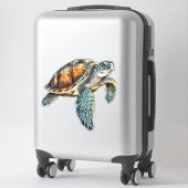 Sticker Tortues Conception Sous-Marine Pour Plongeurs (Sur valise)
