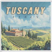 Sticker Toscane vintage Italie (Devant)