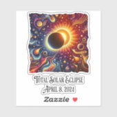 Sticker Total Eclipse 2024 Retro Super 60's 70's vibe (Feuille)