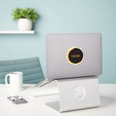 Sticker Total Solaire Eclipse USA 8 avril 2024 (Ordinateur portable sur le bureau)
