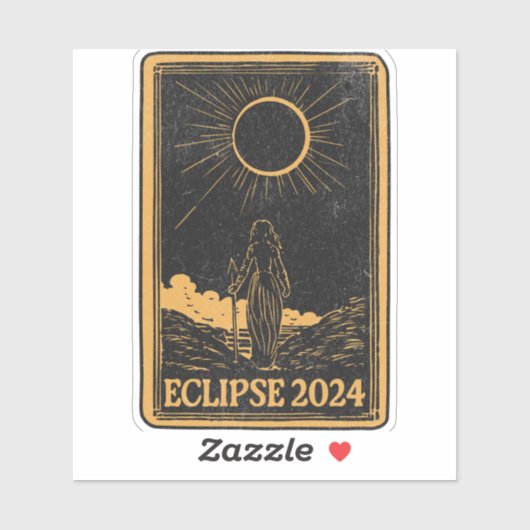Sticker Total Solaire Eclipse USA 8 avril 2024 Celestial (Feuille)