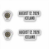 Sticker Total Solar Eclipse 2026 Totality Custom Vinyl (Devant)