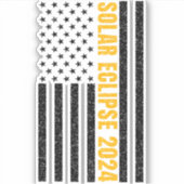 Sticker Total Solar Eclipse USA 8 avril 2024 Drapeau améri (Devant)