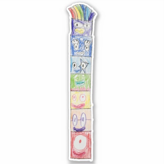 Sticker Totem coloré de Declan (Devant)