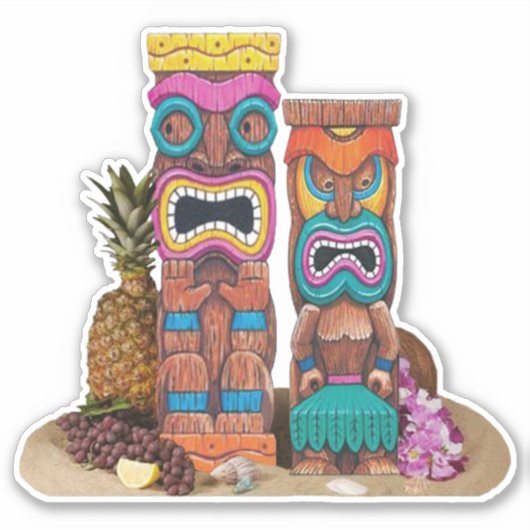 Sticker Totems Tiki (Devant)