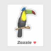 Sticker Toucan en tant que policier (Feuille)