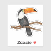 Sticker Toucan Oiseau Tropical Nature (Feuille)