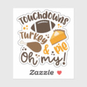 Sticker Touchdowns Turquie & tarte | Oh, mon (Feuille)