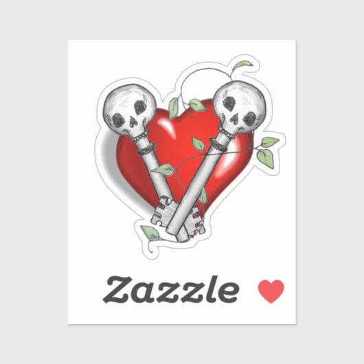 Sticker Touches de squelette (Feuille)