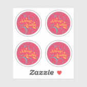 Sticker Toujours lire | Bleu rose vif Jaune & Fils (Feuille)