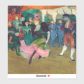 Sticker Toulouse-Lautrec - Marcelle Lender, Danse Bolero (Feuille)