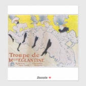 Sticker Toulouse-Lautrec - Troupe de Mlle Eglantine (Feuille)