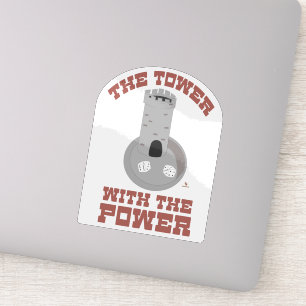 Sticker Tour avec dés de pouvoir Jeu épique Château