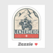 Sticker Tour de moto Lenzerheide pass alpes suisses (Feuille)
