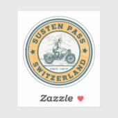 Sticker Tour de moto Susten Pass alpes suisses (Feuille)