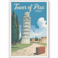 Tour de Pise Italie Voyage Art Vintage