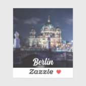 Sticker Tour de télévision et Cathédrale de Berlin à Berli (Feuille)