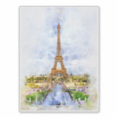 Sticker Tour Eiffel à Paris au coucher du soleil nr2 (Devant)