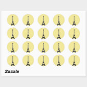 Sticker Tour Eiffel clair Twinkle - jaune (Feuille)