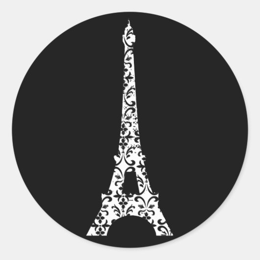 Sticker Tour Eiffel Damask (Devant)