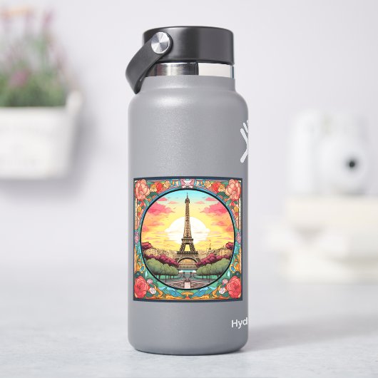 Sticker Tour Eiffel Paris Paris Floral (HydroFlask)