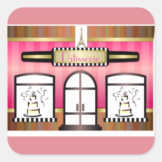 Sticker Tour Eiffel Paris Pâtisserie (Devant)