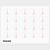 Sticker Tour Eiffel rose (Feuille)