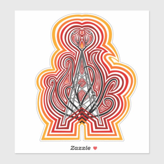 Sticker Tour radio Graphiques ondulants (Feuille)