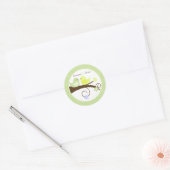 Sticker tourbillonnant pour Mariage d'oiseaux (ver (Enveloppe)